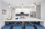 Oversized Kitchen Island with Waterfall Effect